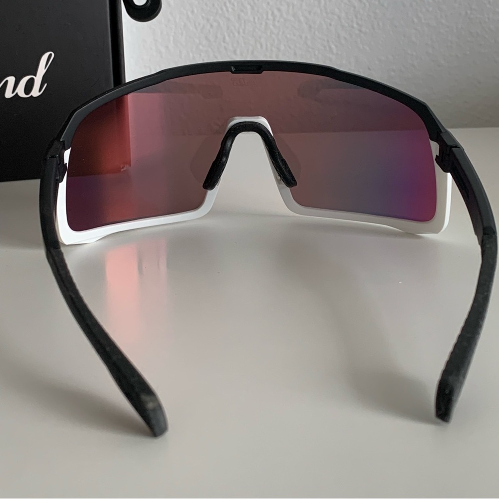 Diamond Eyewear White Orange Sporty Sunglasses Baseball Outdoor Fishing Box Case - Picture 8 of 9